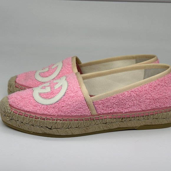 Gucci GG Logo Monogram Terry Espadrilles Flats Shoes - Picture 10 of 16